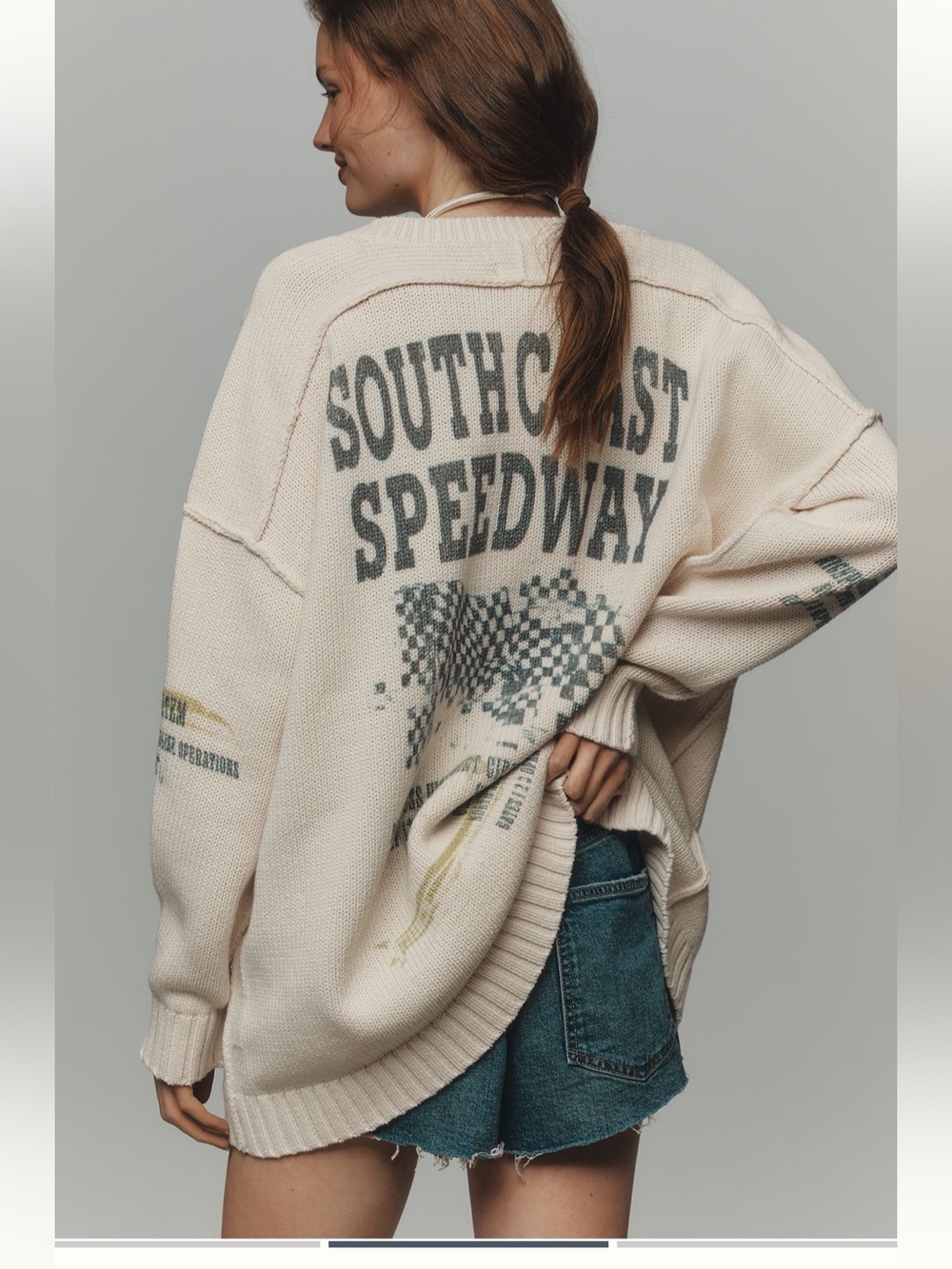 Anthropologie Pilcro Oversized Graphic Sweater